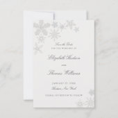 Save The Date Mariage Formel Classique de Conte de Fées Hivernal (Devant)