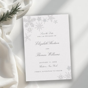 Save The Date Mariage Formel Classique de Conte de Fées Hivernal