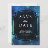Save The Date Mariage Galaxie Espace Céleste Moderne (Devant)