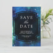 Save The Date Mariage Galaxie Espace Céleste Moderne (Debout devant)