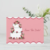 Save The Date Mariage Gâteau Enregistrer la date (Debout devant)