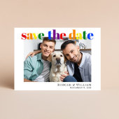 Save The Date Mariage Gay Rainbow Photo Enregistrer La Date