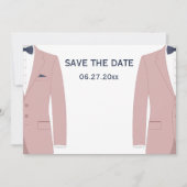Save The Date Mariage Gay Rose Et Bleu (Devant)