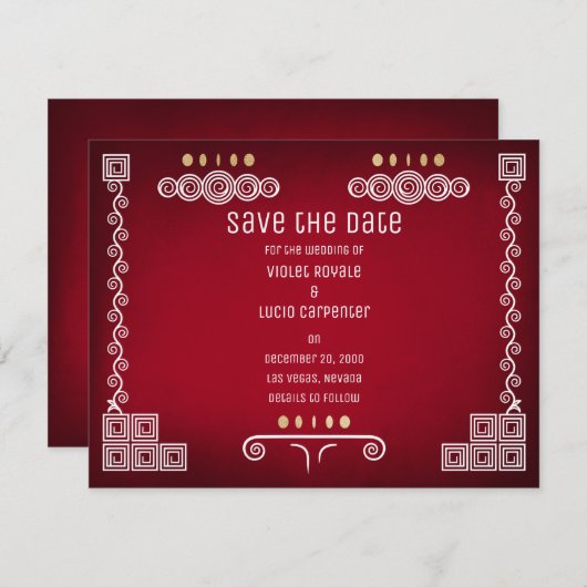 Save The Date Mariage Geek Gamer (Devant / Derrière)