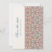 Save The Date Mariage géométrique en treillis marocain (Dos)