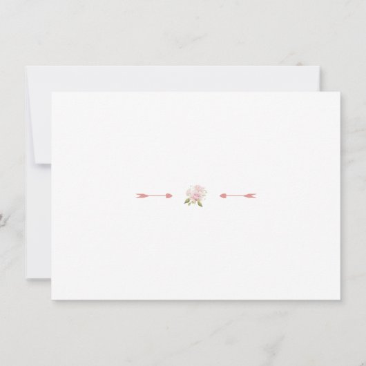 Save The Date Mariage Géométrique Plutôt Rose Floral Enregistrer (Dos)