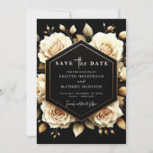 Save The Date Mariage Gold et Black (Devant)