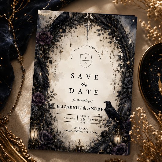 Save The Date Mariage gothique céleste enchanté