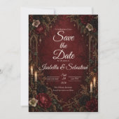 Save The Date Mariage gothique céleste éthéré (Devant)