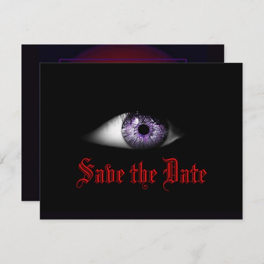 Save The Date Mariage gothique cool Enregistrer la date Goth Mar (Devant / Derrière)