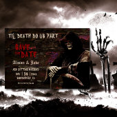 Save The Date Mariage Gothique Du Crâne Enregistrer La Date