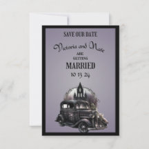 Mariage gothique Enregistrer la date