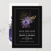 Save The Date Mariage Gothique Enregistrer La Date (Devant / Derrière)
