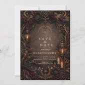 Save The Date Mariage gothique occidental romantique (Devant)