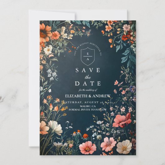 Save The Date Mariage gothique romantique (Devant)
