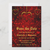 Save The Date Mariage gothique Rouge Enregistrer La Date (Devant)