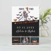 Save The Date Mariage gothique Squelette Booze nourriture Mauvai (Debout devant)