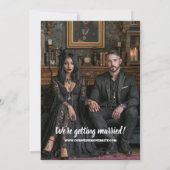 Save The Date Mariage gothique - Squelettes mignons dansent dans (Dos)