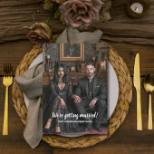 Save The Date Mariage gothique - Squelettes mignons dansent dans