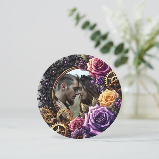 Save The Date Mariage gothique Steampunk Enregistrer la date (Debout devant)