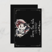 Save The Date Mariage gothique/vampire enregistrer la date (Devant / Derrière)
