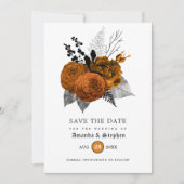 Save The Date Mariage gothique vintage (Devant)