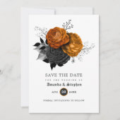 Save The Date Mariage gothique vintage (Devant)