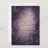 Save The Date Mariage gothique violet gothique (Devant)