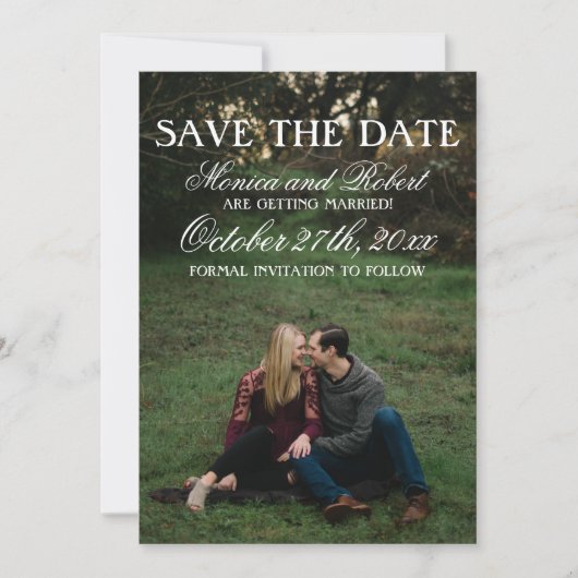Save The Date Mariage gothique Wicked Script Overlay (Devant)
