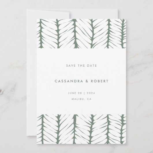 Save The Date Mariage graphique moderne Abstrait Motif (Devant)