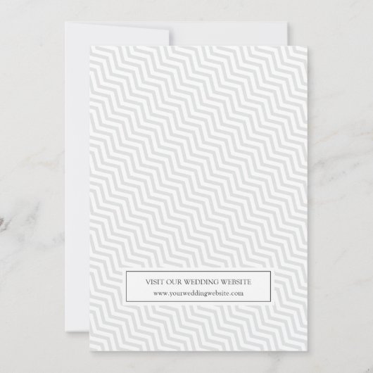 Save The Date Mariage Gray Simplement Design Enregistrer La Date (Dos)