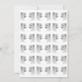 Save The Date Mariage Guépard Design Moderne Élégant Noir Blanc (Dos)