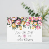 Save The Date Mariage Harmonie Florale Vibrante (Debout devant)