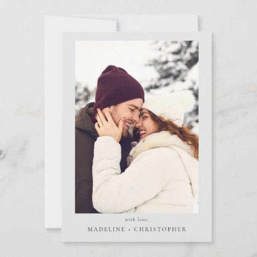 Save The Date Mariage hivernal Snowy Pine Tree Enregistrer la da (Dos)