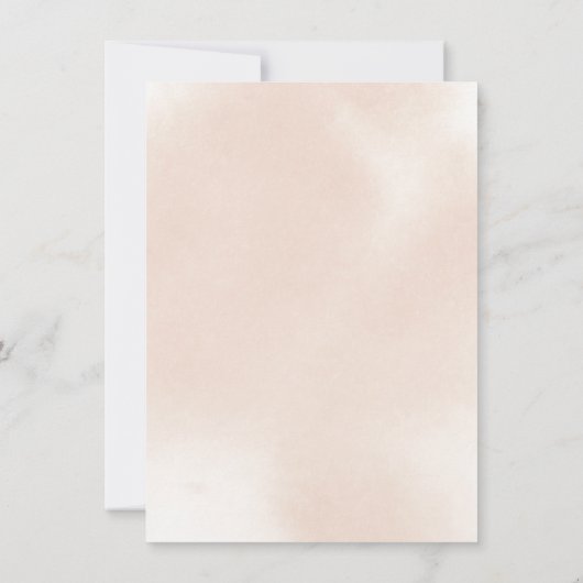Save The Date Mariage horizontal classique rose poussiéreux rose (Dos)