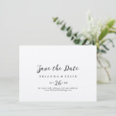 Save The Date Mariage horizontal Kraft classique simple (Debout devant)