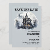 Save The Date Mariage Horreur de Halloween gothique (Devant / Derrière)