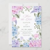 Save The Date Mariage hydrangea floral (Devant)