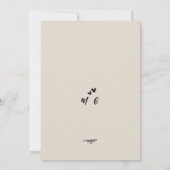 Save The Date Mariage Illustré à la Main en Gris Rétro (Dos)