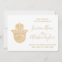 Mariage indien Date à sauvegarder Hamsa or Henna