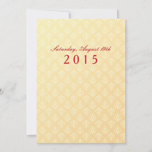 Save The Date Mariage Indien - Enregistrer La Date (Dos)