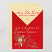 Save The Date Mariage Indien - Enregistrer La Date (Devant / Derrière)