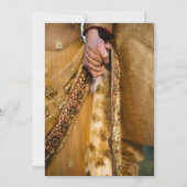 Save The Date Mariage Indien, Enregistrer La Date, Bleu, Or, Gan (Dos)