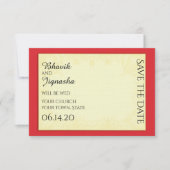 Save The Date Mariage indien Ganesha Enregistrer la date (Devant)