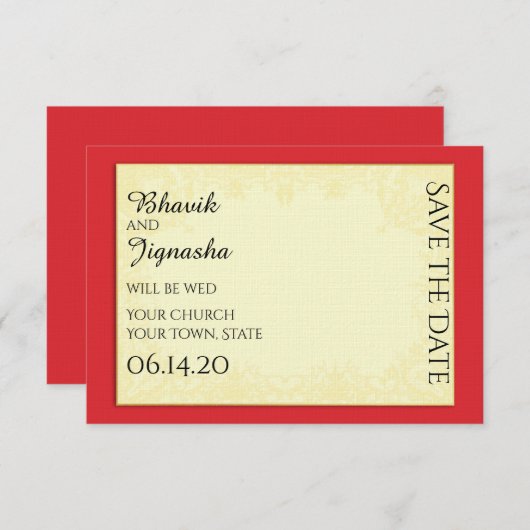 Save The Date Mariage indien Ganesha Enregistrer la date (Devant / Derrière)