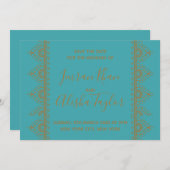 Save The Date Mariage indien Mehendi Sauvez la date hamsa Henna (Devant / Derrière)