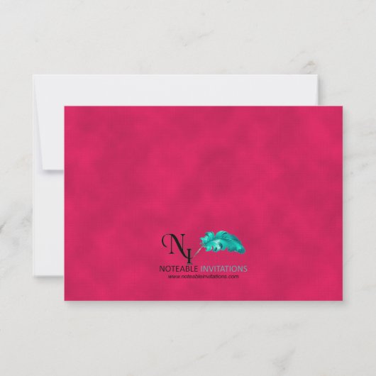 Save The Date Mariage indien rose et or Enregistrer la date (Dos)