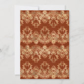 Save The Date Mariage Indien Rust Orange Gold Lace (Dos)