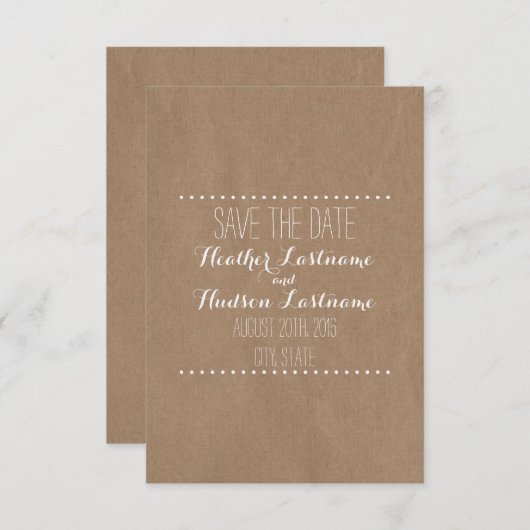 Save The Date Mariage Inspiré Carton Enregistrer La Date (Devant / Derrière)
