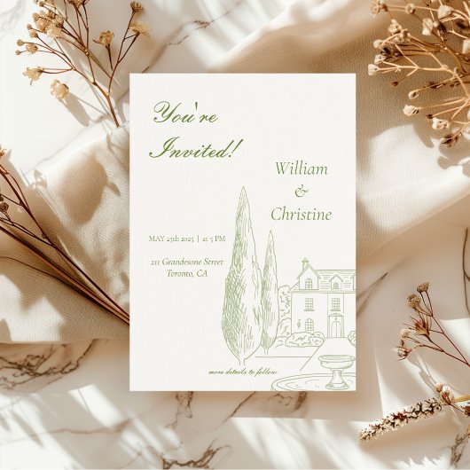 Save The Date Mariage intemporel élégant classique